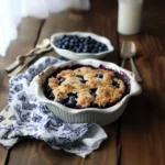 Blueberry cobbler with frozen blueberries